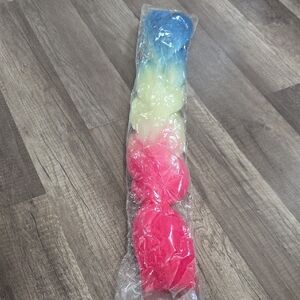 Rainbow Weave Braiding Hair 4th July Blue Red White Extensions 24 - 48 In New